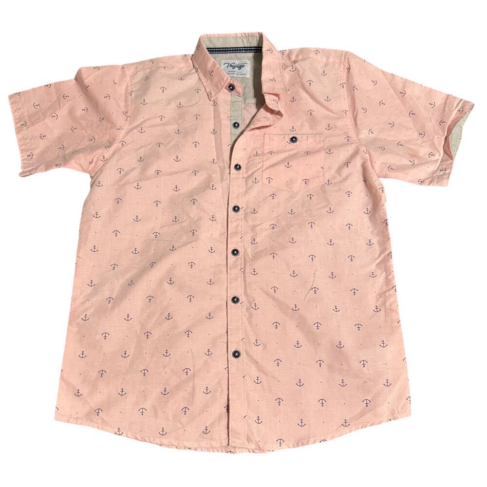 NWOT Voyage Craft + Flow Big Boy Short Sleeve Shirt Nautical Size 14 Large
